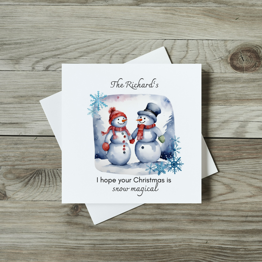 Personalised Christmas Card - Snow Magical