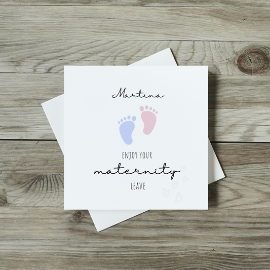 Personalised Maternity Card - Baby Feet