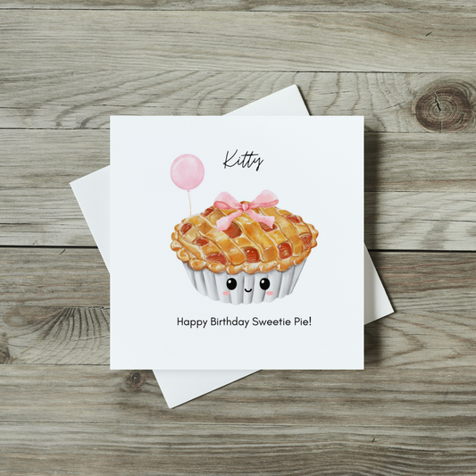 Personalised Birthday Card - Sweetie-Pie