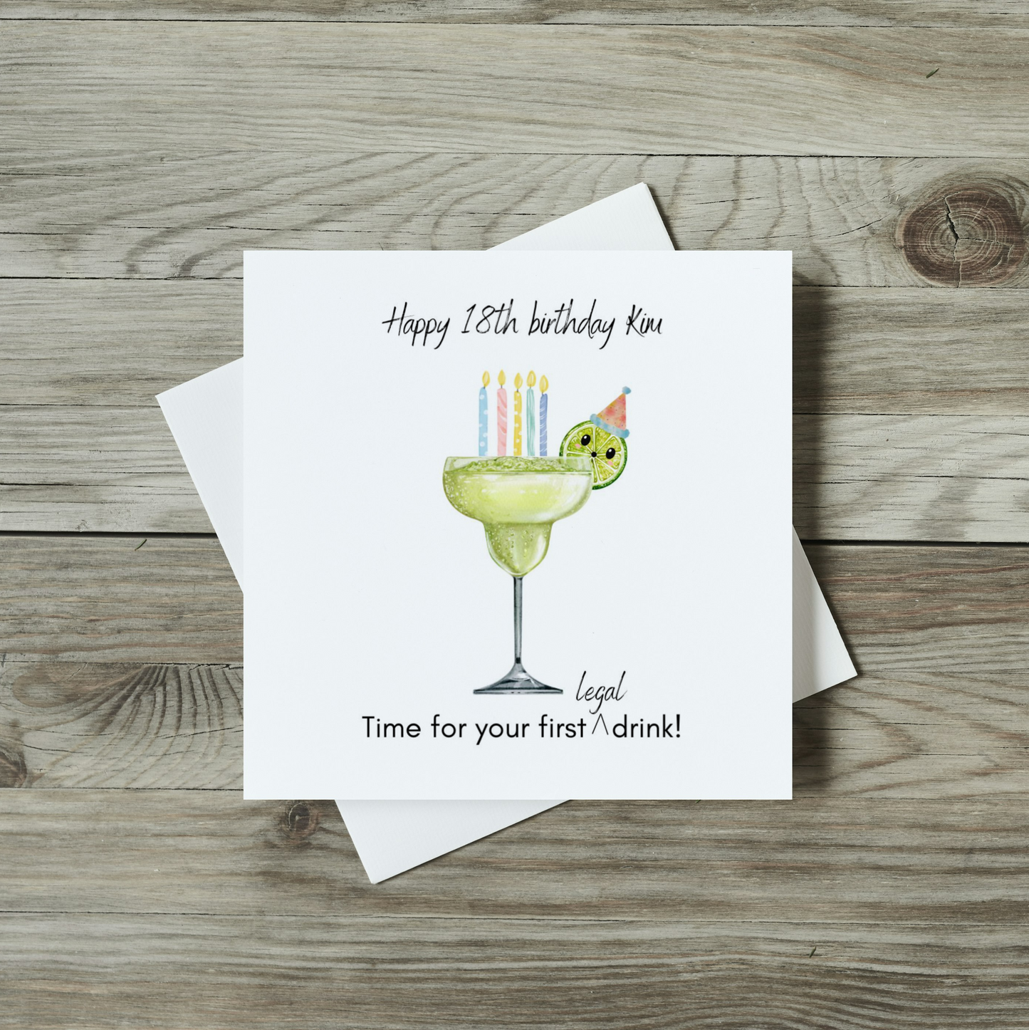 Personalised First 'Legal' Drink 18th Milestone Birthday Card