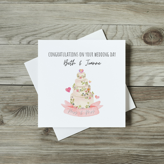 Personalised LGBTQ+ Wedding Card - Mrs & Mrs