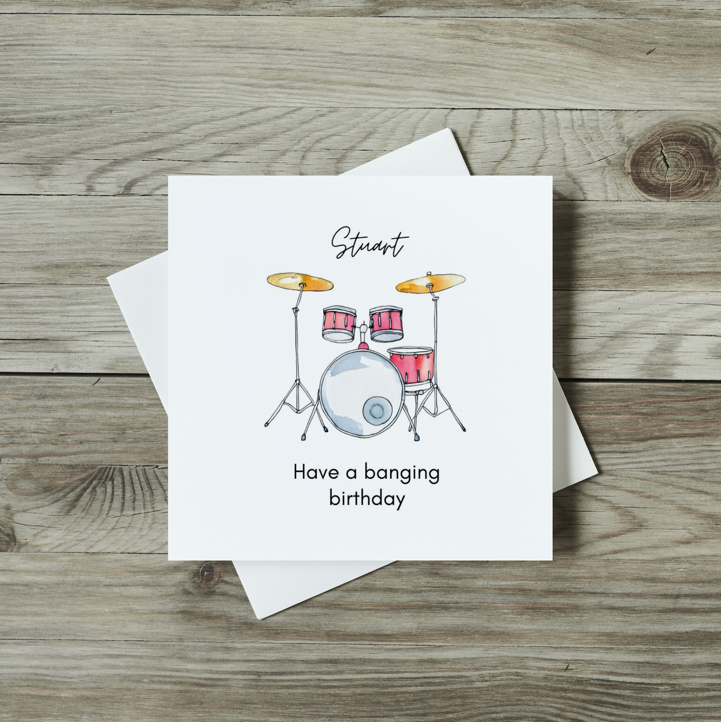 Personalised Birthday Card - Have a Banging Birthday, Drum Card