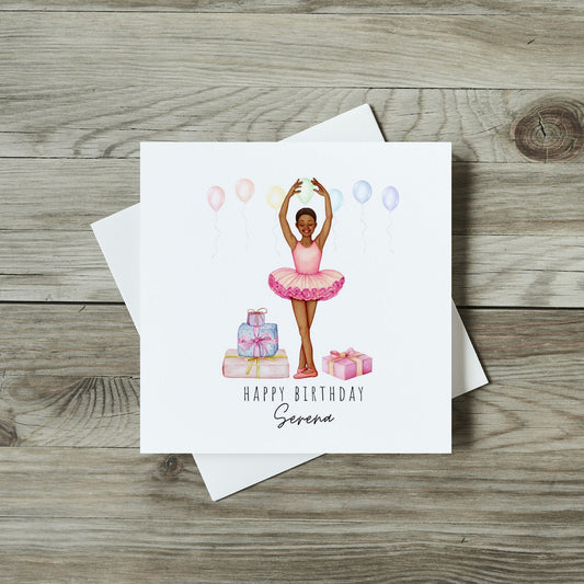 Personalised Birthday Card - Birthday Ballerina