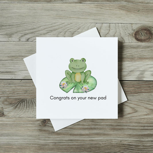 Personalised Handmade New Home Card - Congrats On Your New Pad