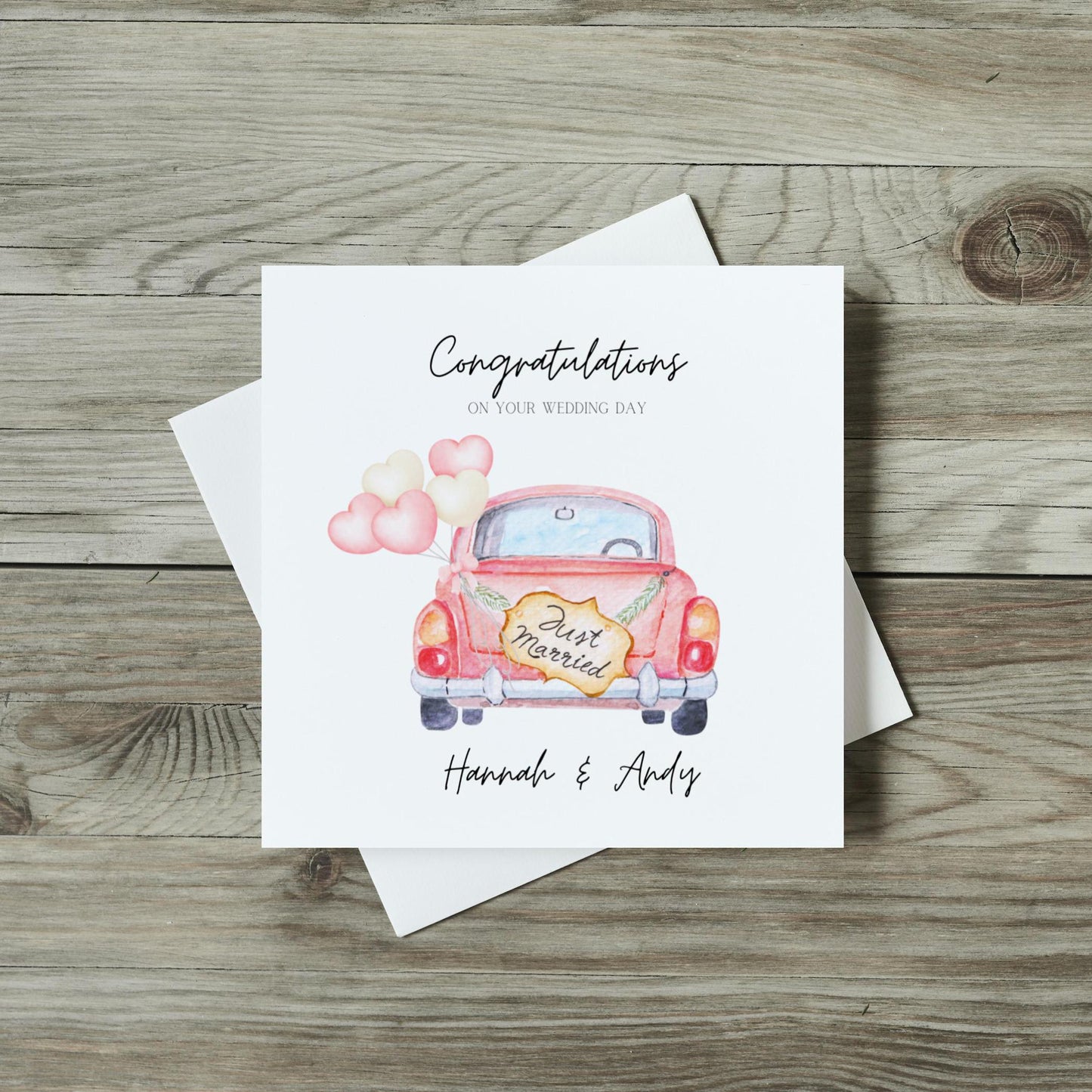 Personalised Congratulations Wedding Day Card for the Happy Couple