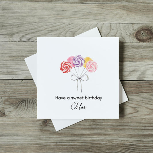 Personalised Birthday Card - Have a Sweet Birthday