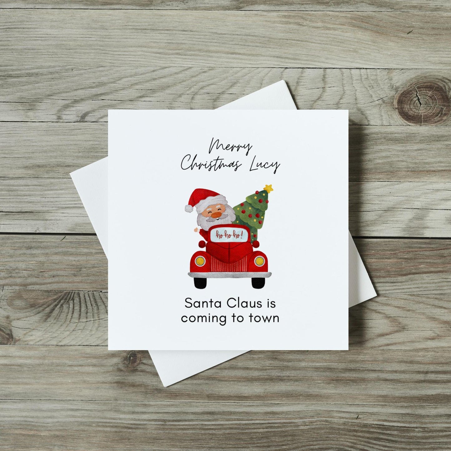 Personalised Christmas Card - Funny Santa Claus