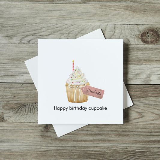 Personalised Birthday Card - Birthday Cupcake