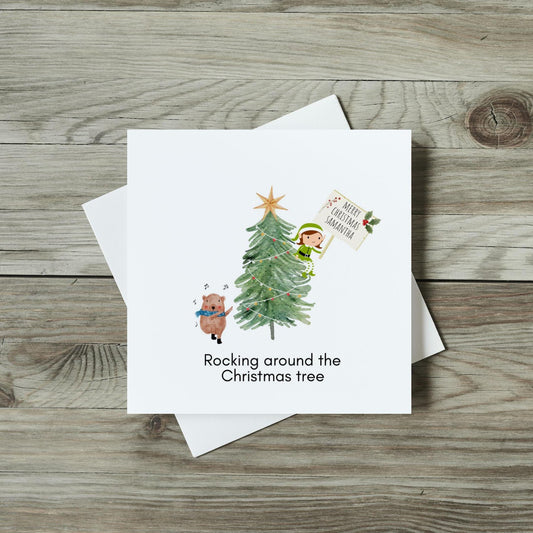 Personalised Christmas Card - Funny Christmas Tree