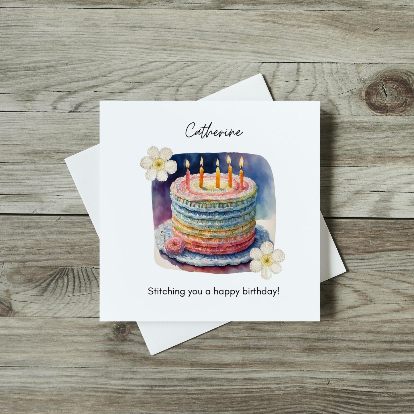 Personalised Birthday Card - Stitching You a Happy Birthday